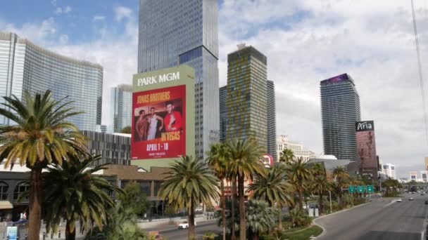 Las Vegas Nevada Eua Mar 2020 Avenida Strip Com Casino — Vídeo de Stock