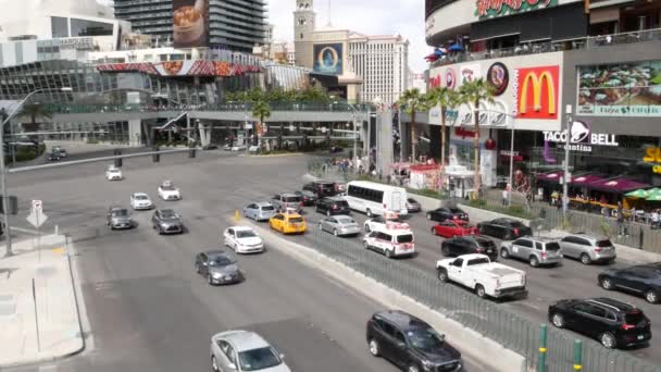 Las Vegas Nevada Usa Mar 2020 Strip Boulevard Dengan Kasino — Stok Video