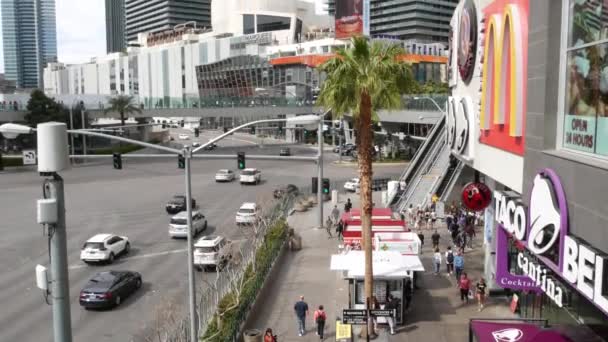 Las Vegas Nevada Eua Mar 2020 Avenida Strip Com Casino — Vídeo de Stock