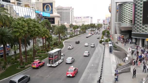 Las Vegas Nevada Usa Mar 2020 Strip Boulevard Luxury Casino — 图库视频影像