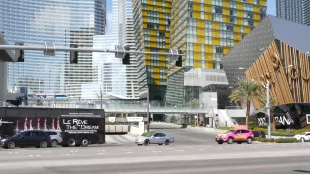 Las Vegas Nevada Usa Mar 2020 Футурологічний Казино Citycenter Місті — стокове відео