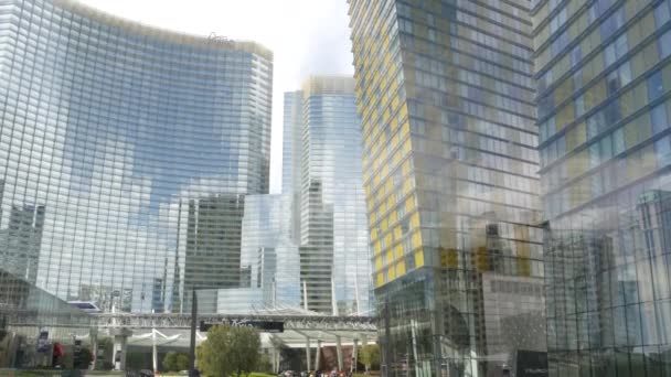 Las Vegas Nevada Usa Mar 2020 Futuristic CitycenterカジノコンプレックスIn Sin City — ストック動画