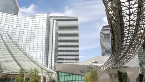 Las Vegas Nevada Usa Mar 2020 Futuristic CitycenterカジノコンプレックスIn Sin City — ストック動画