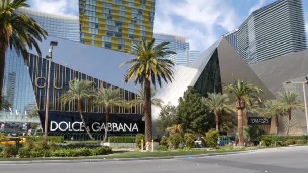 Las Vegas Nevada Usa Mar 2020 Futurystyczne Kasyna Citycenter Mieście — Wideo stockowe