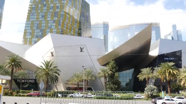 Las Vegas Nevada Eua Mar 2020 Futuristic Citycenter Casinos Sin — Vídeo de Stock