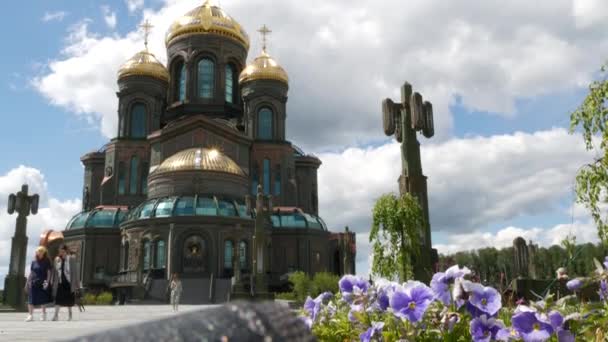 Kubinka Óblast Moscú Rusia Julio 2020 Catedral Principal Las Fuerzas — Vídeos de Stock