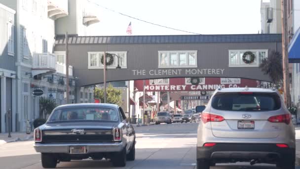 Monterey Kalifornia Usa Dec 2020 Cannery Row Tourist Landmark Historyczne — Wideo stockowe