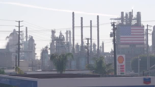 Carson Califórnia Eua Dez 2020 Marathon Oil Refinery Los Angeles — Vídeo de Stock