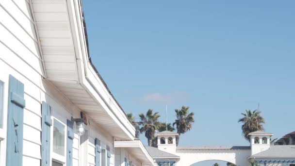 San Diego Califórnia Eua Novembro 2020 Cais Cristal Madeira Casas — Vídeo de Stock