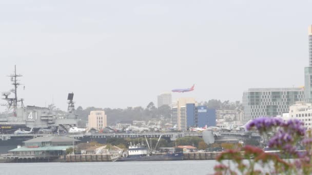 San Diego California Usa Aralık 2020 Şehir Merkezindeki Şehir Merkezi — Stok video