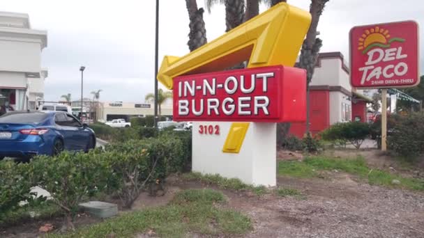 San Diego California Amerikai Egyesült Államok December 2020 Fast Food — Stock videók