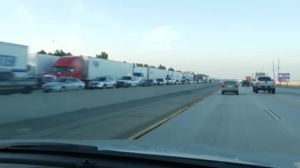 Grapevine California Usa Dic 2020 Ingorgo Autostrada Veicoli Strade Trafficate — Video Stock