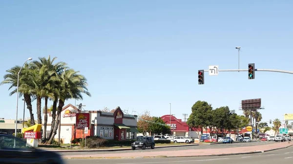 San Diego Kalifornia Usa Lis 2020 Restauracje Fast Food Ulicy — Zdjęcie stockowe