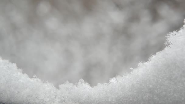 冬に降る白い雪のフレーク、冬の雪のフレーククリスマスの雪. — ストック動画