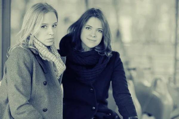 Zwei junge attraktive Frauen — Stockfoto