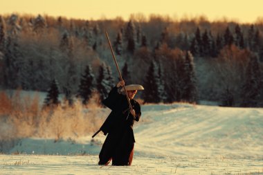 Samuray kış alanındaki