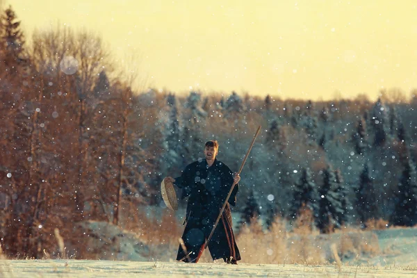 冬期の武士 — ストック写真