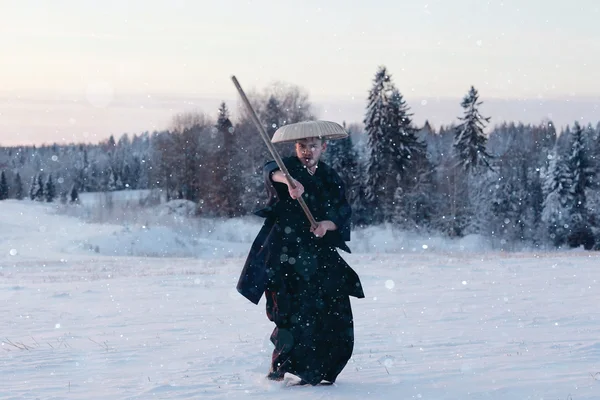 冬期の武士 — ストック写真