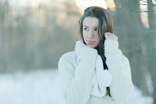 Mooie meisje in de winter — Stockfoto