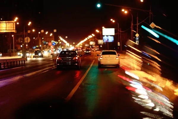 Φωτισμός νυχτερινού δρόμου — Φωτογραφία Αρχείου