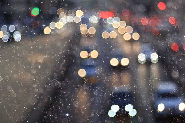 Blurred city lights at night — Stock Photo, Image