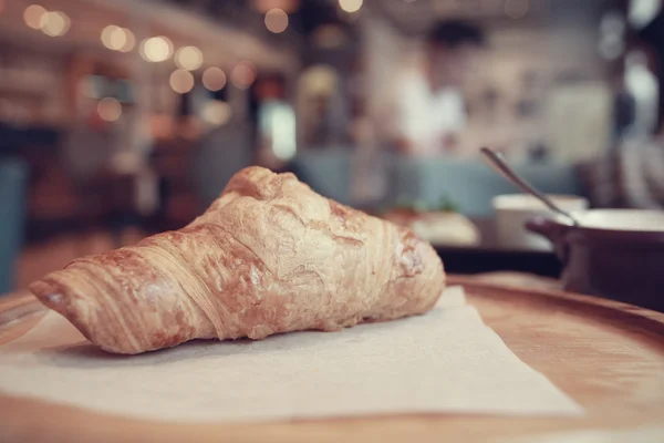 French breakfast with fresh croissant — Stock Photo, Image