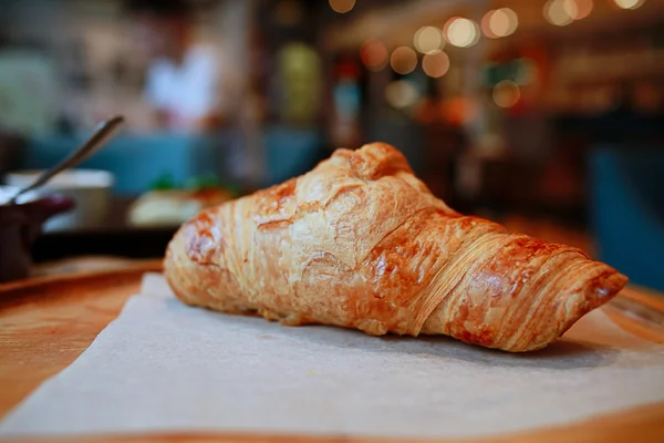 French breakfast with fresh croissant — Stock Photo, Image