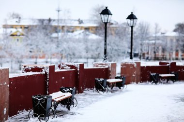 aydınlık kış manzarası