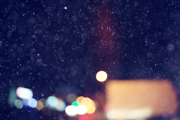 Bulanık şehir ışıkları geceleyin — Stok fotoğraf