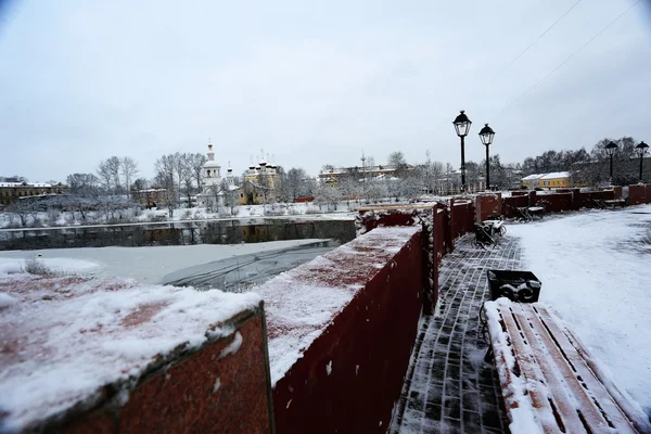 Schneereicher Winter in der Stadt — Stockfoto
