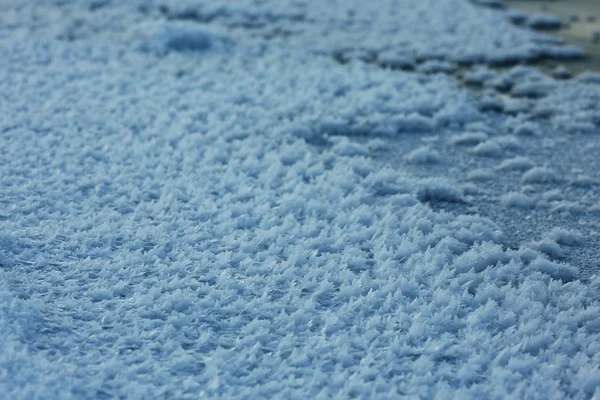 Texture of frost crystals — Stock Photo, Image