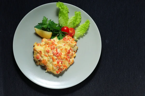 Deliciosa carne al horno con queso — Foto de Stock