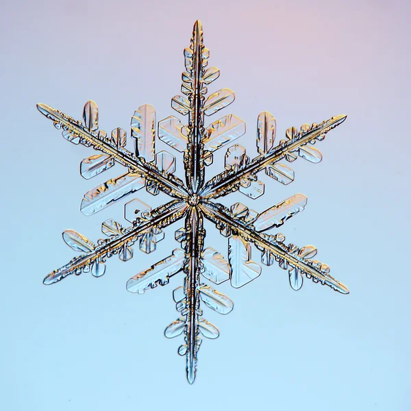 Naturliga crystal snowflake — Stockfoto