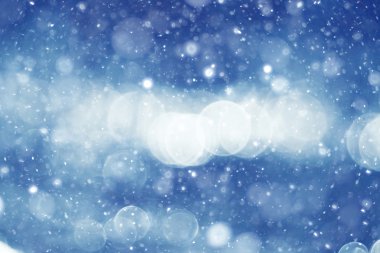 Simli mavi parlak nokta yağmur kar