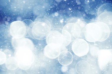 Simli mavi parlak nokta yağmur kar