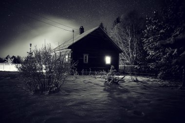 Kış gecesi manzarası