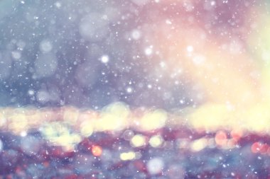 Simli mavi parlak nokta yağmur kar