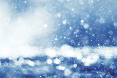 Simli mavi parlak nokta yağmur kar