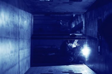 Endüstriyel Fabrika arka plan üzerinde