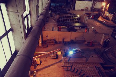 Endüstriyel Fabrika arka plan üzerinde