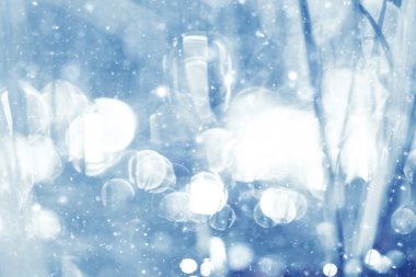 Simli mavi parlak nokta yağmur kar