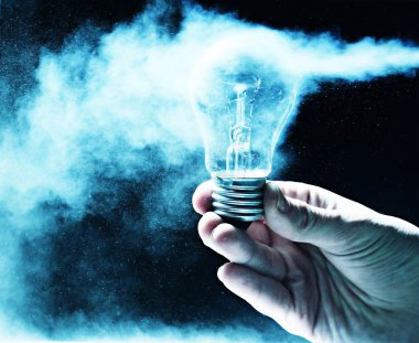 electric light bulb idea clipart