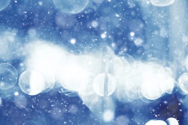 Simli mavi parlak nokta yağmur kar