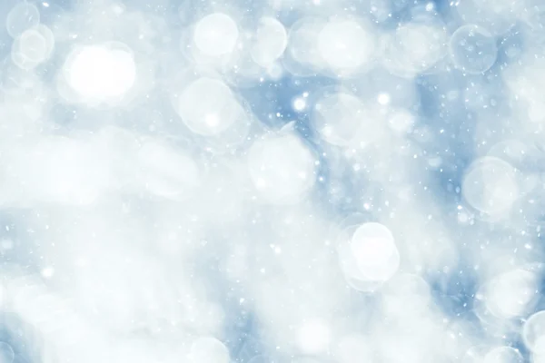银色的蓝色亮点雪雨 — 图库照片