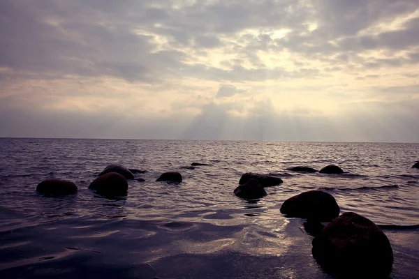 Studené jezero a pobřeží — Stock fotografie