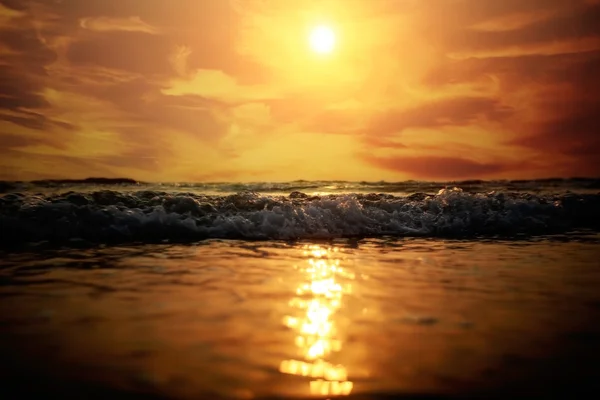 Sunset on sea at summer — Stock Photo, Image