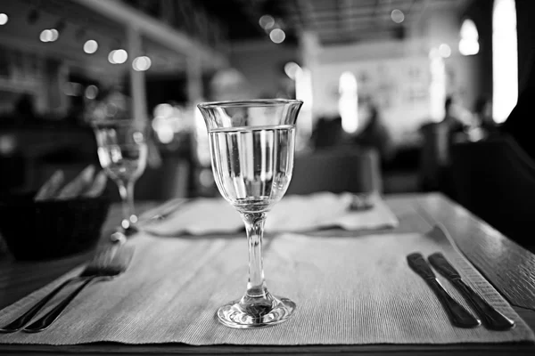 Restaurace čisté sklenice — Stock fotografie