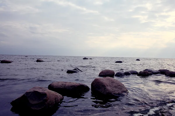 Studené jezero a pobřeží — Stock fotografie