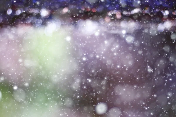 銀色の青いハイライト雪雨 — ストック写真