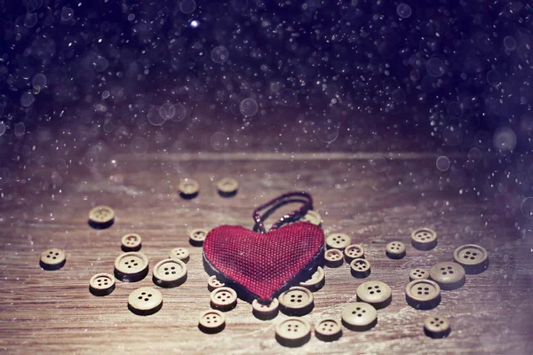 Corazón y botones de San Valentín — Foto de Stock